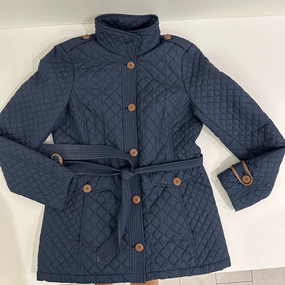 Land’s’ End Quilted Primaloft Parka in Blue Size Small - Picture 2 of 16